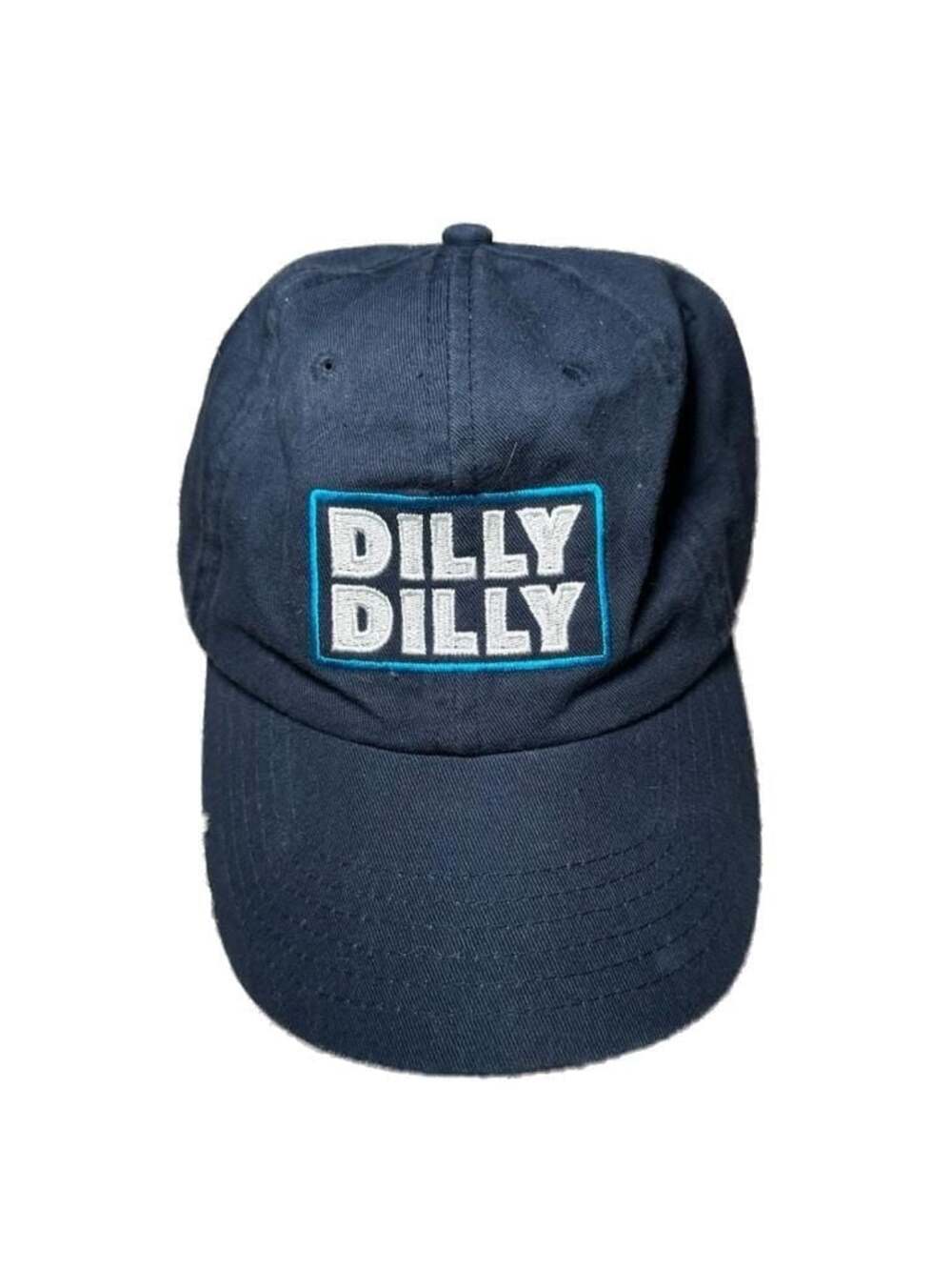 Bud Light Dilly Dilly Embroidered Navy Blue Cotton Baseball Hat slight fading